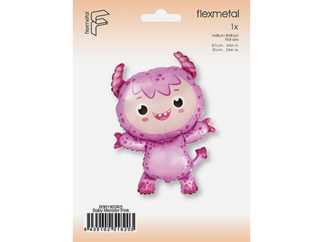 Folienballon Kleines Rosa Monster 86Cm