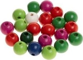 Träpärlor för trådning 16mm 22st | Skola & Hobby - Konsthantverk - Trävaror | GameStuff