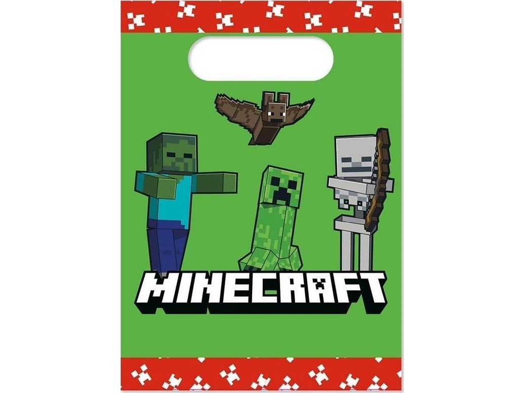 Minecraft slikposer i papir, 4 stk.