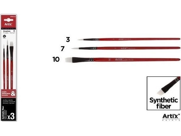 Synthetische Soft-Pinsel 3-Tlg.