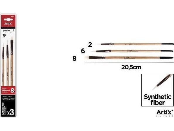Professional paint brushes 3pcs | Färg & Tillbehör - Borstar - Penselsats | GameStuff