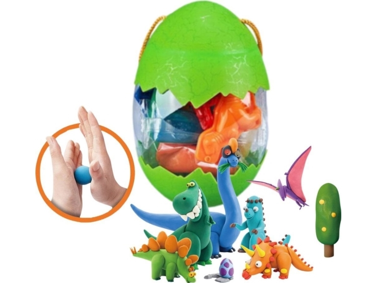 Plastikmasse Dinosaurier Mit Formen 1 Stück