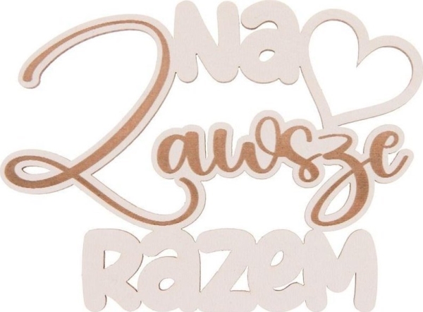 Träskylt - För evigt tillsammans 5st vit | Skola & Hobby - Konsthantverk - Trävaror | GameStuff