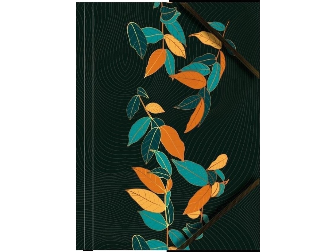 A4 Cardboard Folder With Corner Eraser Leaves (6Pcs)