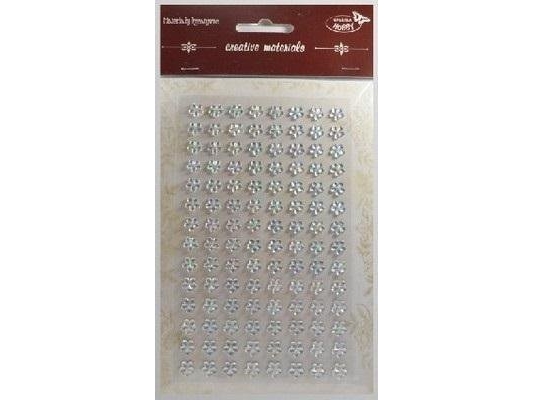Stiker Med Krystaller Blomster 8Mm 112Stk