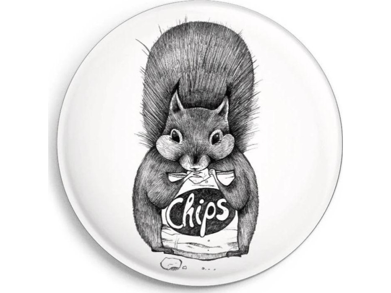 Magnet Eichhörnchen Mit Chips