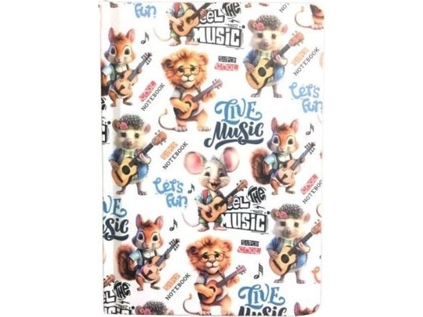Notebook A6/64K Plain Tiere Fresh Musik |