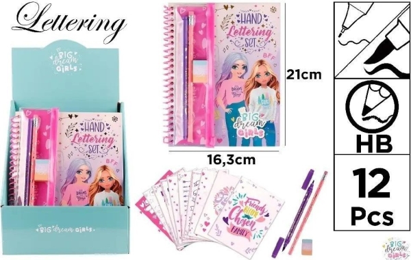 Creative notesbøger på spiral med tilbehør BDGirls MP p12 pris pr. stk.