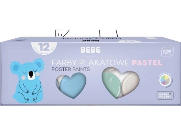 INTERDRUK BB PASTEL 12 färger 20ml | Skola & Hobby - Konstmaterial - Pastell färger | GameStuff