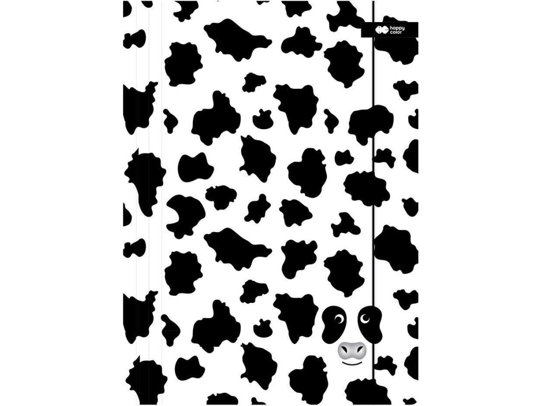 GDD mappe A4+ med gummibånd B&W ko HAPPY COLOR