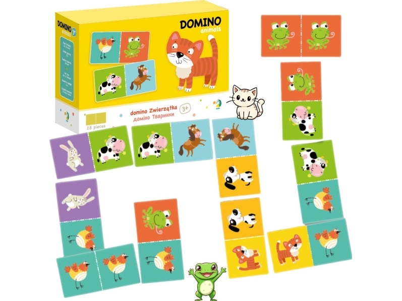 Dodo Animal Domino Game For Children Colourful Play Cards For Younger Children