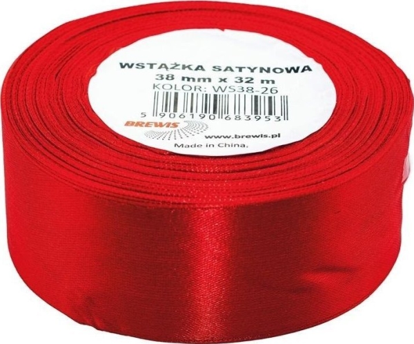 Lyserød Satinsnor 38 Mm X 32 M