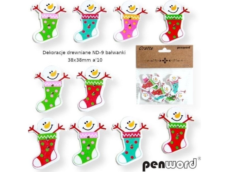 Snögubbe dekoration i trä 38x28mm | Julen - Juldekorationer - Dekorationer för jul | GameStuff