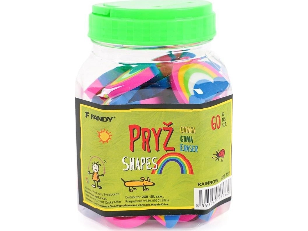 FANDY formgummi regnbåge (60 st) | Skrivredskap - Korrigeringsprodukter - Korrigeringsroller | GameStuff