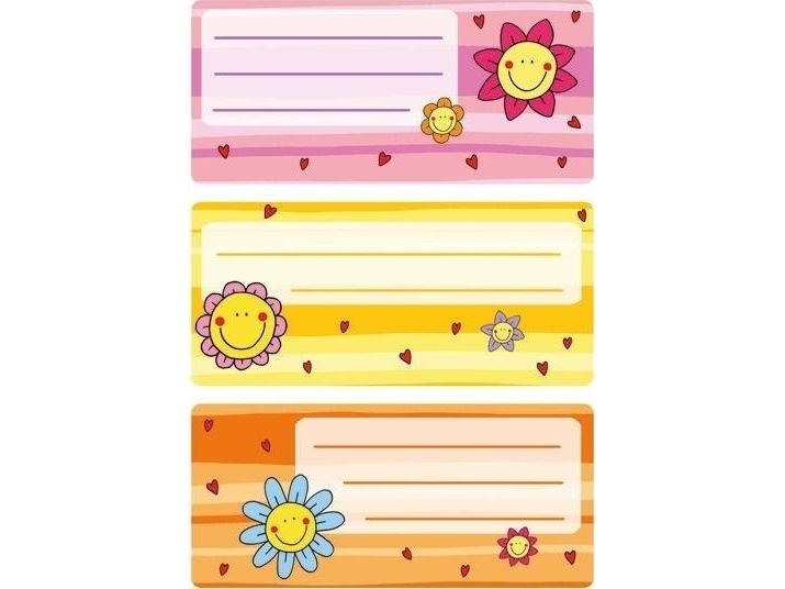 Herma Buchetiketten - Selbstklebend - Gelb, Orange, Rosa - 76 X 35 Mm (3 Blatt Etiketten)