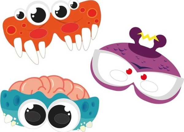 Arpex masker Monster party 3 st | N - A | GameStuff