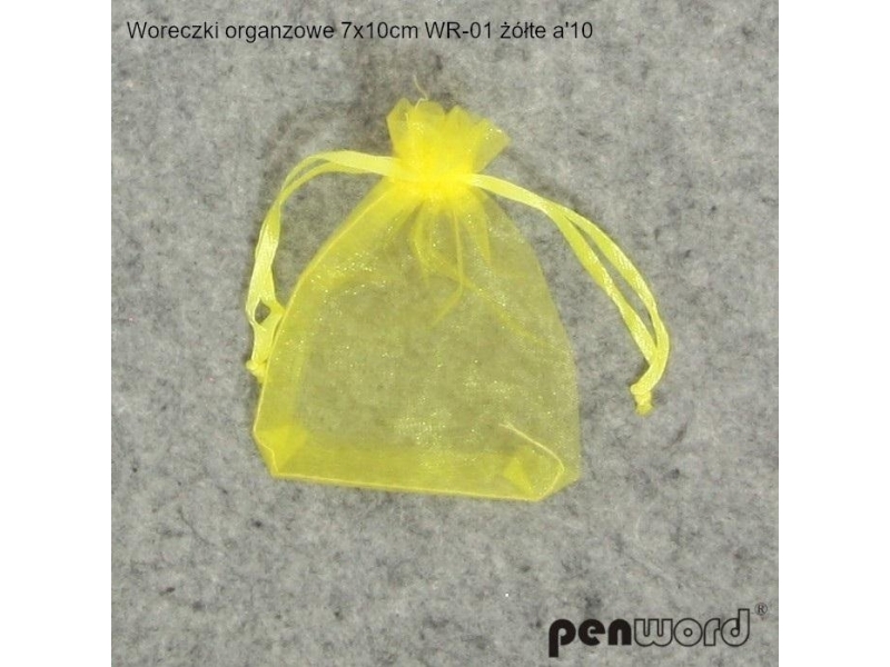 Organzapussit keltainen 7x10cm 10kpl