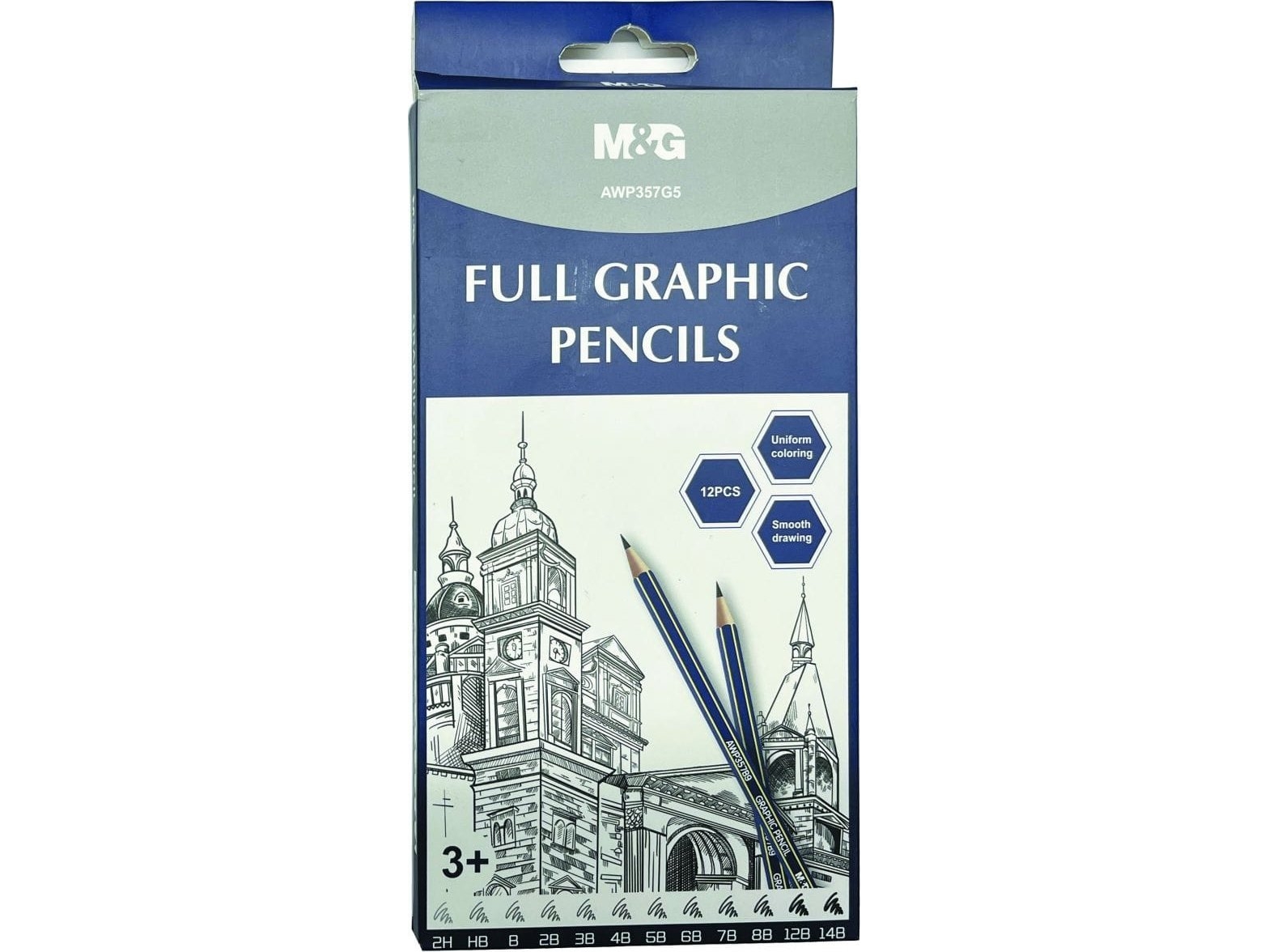 Kunst Bleistift Set Auf Blister 12 Härte Mg
