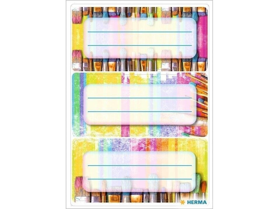 School stickers - Brushes 9pcs | Arkivering - Arkiv box/mappar - Övriga arkiv lådor | GameStuff