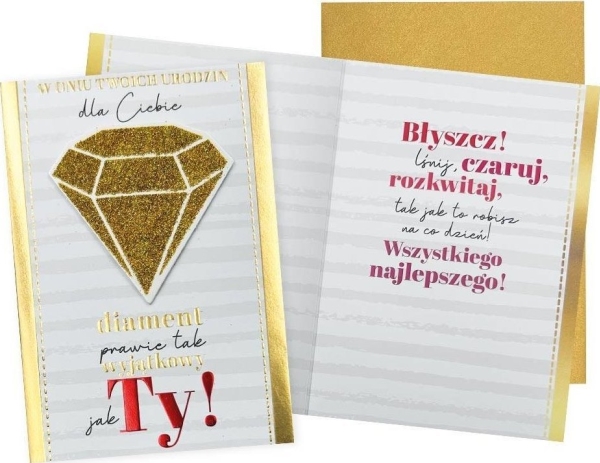 Cuccard B6 Geburtstagskarte Diamant