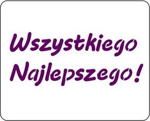 Aftørringsskabelon: Tillykke med det hele 12x15 cm