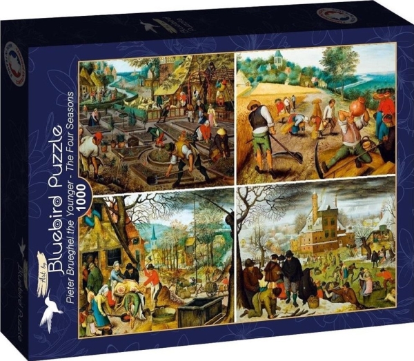Puzzle 1000 Brikker Four Seasons - Brughel 1918