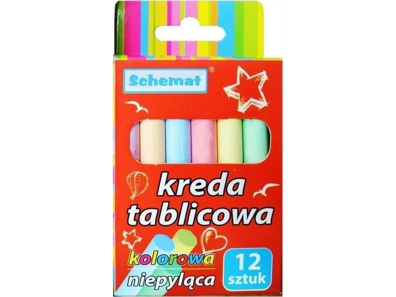 Whiteboardkridt i 12 farver