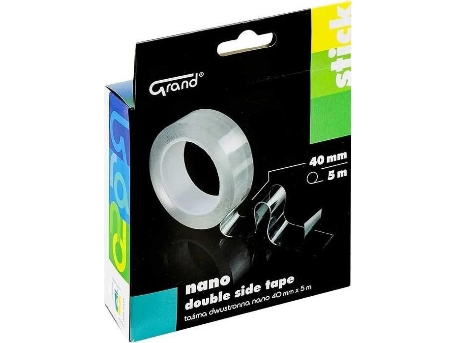 Dobbeltklæbende tape Nano 40 mm x 5 m GRAND