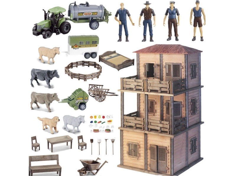 Pronice Grosse Bauernhof Ranch House Farmer Animal Farm Trakto