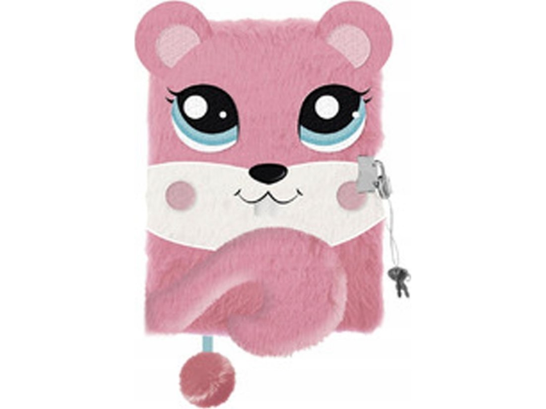 3D Padlocked Diary Hairy A5 96K My Little Friend Squirrel |