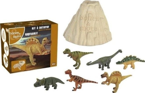 Stor Dinosaurfigur - Vulkanudgravning Mix