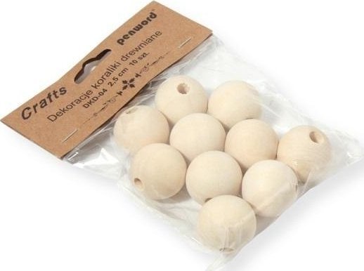 Dekorations træperler 25mm 10stk