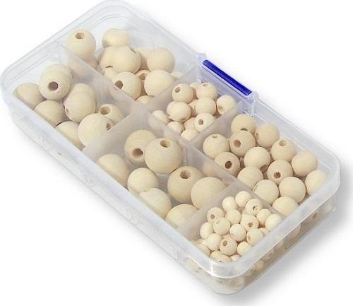 Set med träpärlor 150 delar | Skola & Hobby - Konsthantverk - Trävaror | GameStuff