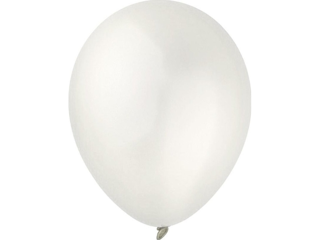 Decomex Metallic Pearl White 100Pcs Balloons