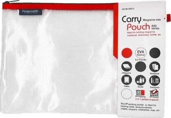 Dragkedjeförsedd väska A4 35x24cm Mesh Eva röd | Utomhus - Väskor & Resväskor - Dokumentväskor | GameStuff