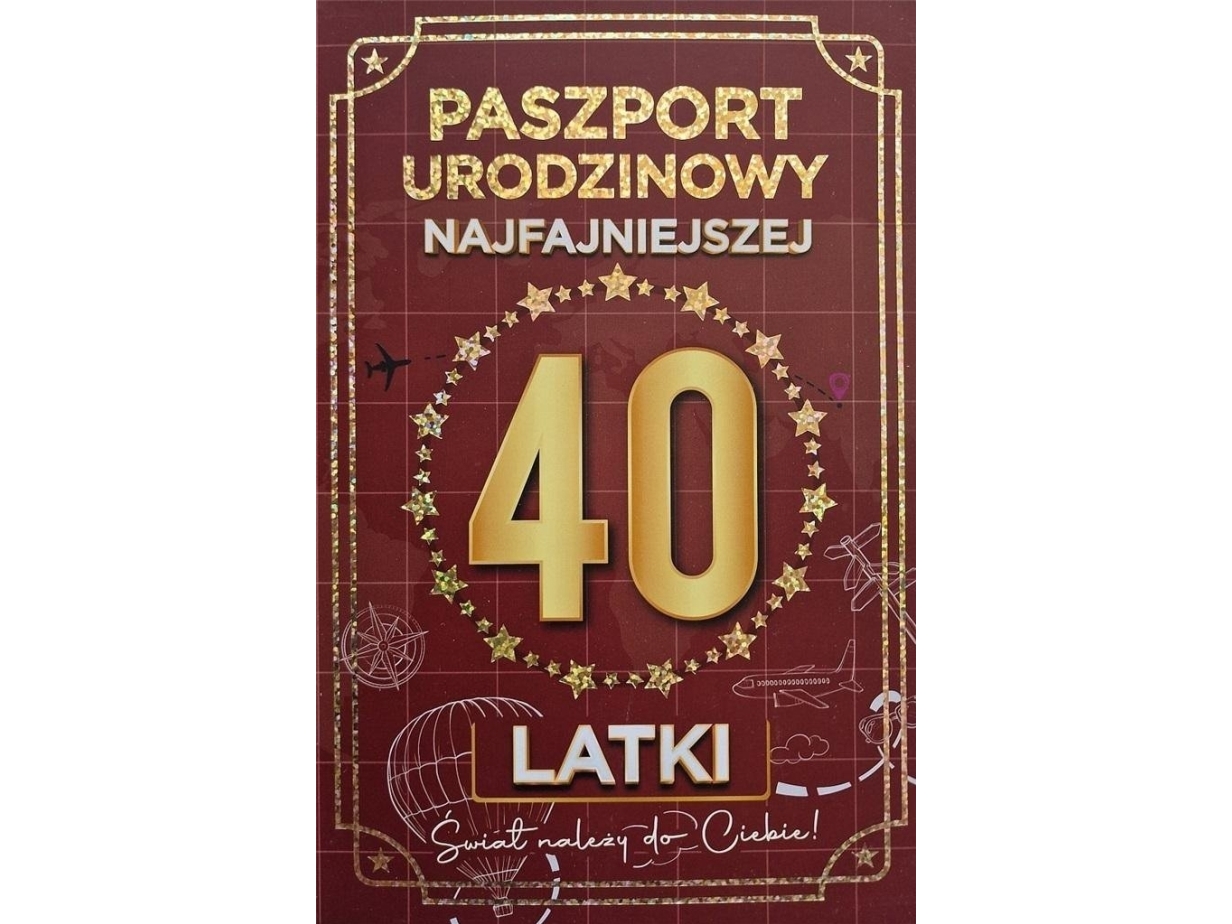 Kort til fødselsdag 40 New passport kvinde