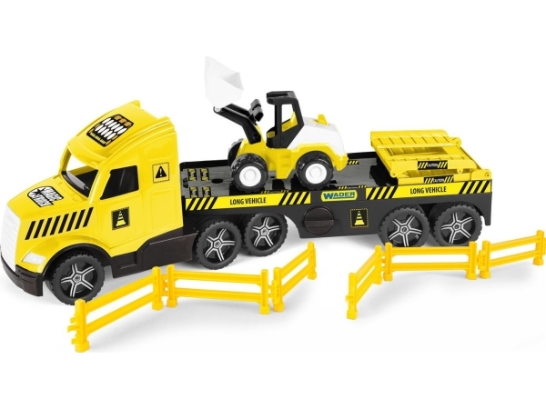 Bjærgningsvogn med bulldozer og sikkerhedsbarrierer, 78 cm