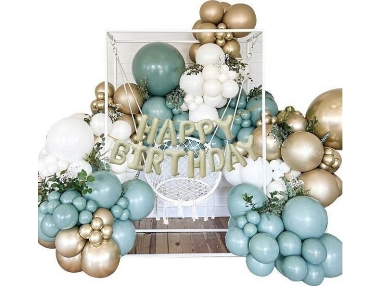 Set Von Happy Birthday Ballons Girlande 124El
