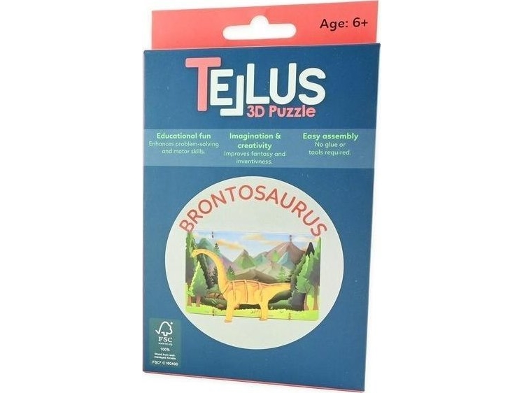3D-Klapptheater Aus Holz - Brontosaurus