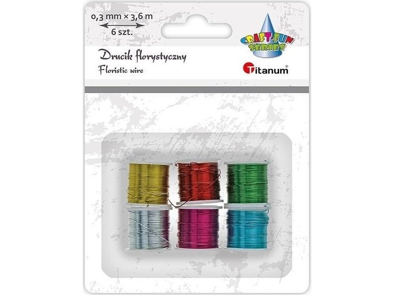 Blumendraht 0,3Mm 3,6M 6 Farben