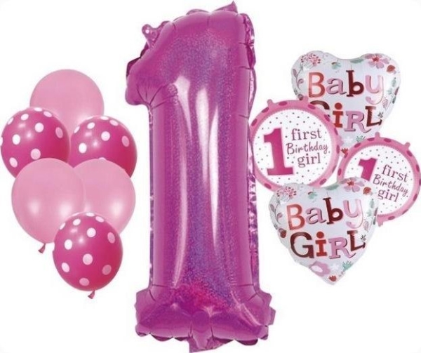 Set Für Mädchen 1 Ballon 12-Teilig