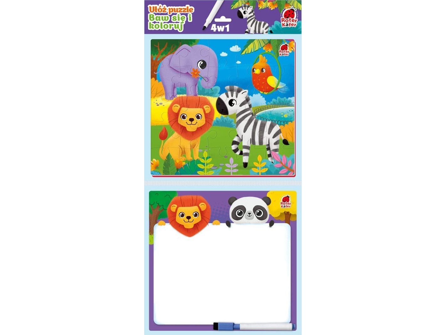 Roter Kfer Lernspiel 4 In 1, Zoo, Rk1060-02