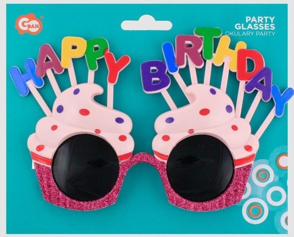 Happy Birthday Muffin Glasses