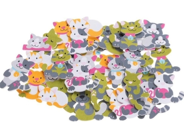 Schaumstoffaufkleber Katzen 36St