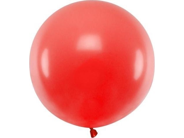 Round Balloon Pastel Poppy Red 60Cm