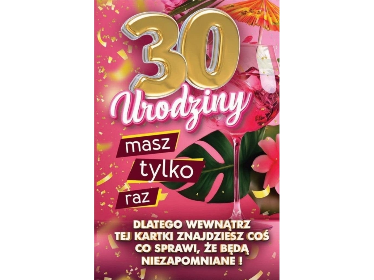 Birthday Card With Bottle Topper 30