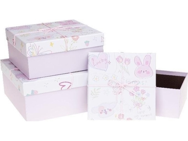 Geschenkpackung Mit Schleife 3Pcs Pastell Rozette