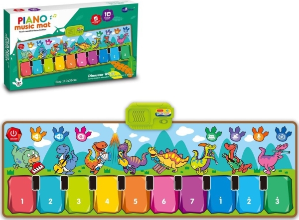 PIANO MUSIKMATTA DINOSAURIER 1 ST | Leksaker - För dom minsta - Aktivitetsfilt | GameStuff