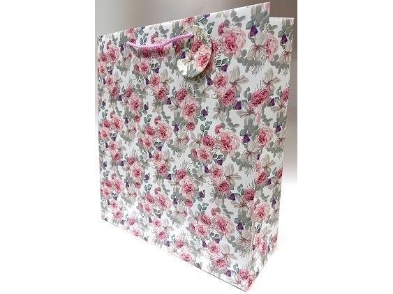Dekorativ taske mat 35x37x12 cm roser GB23160