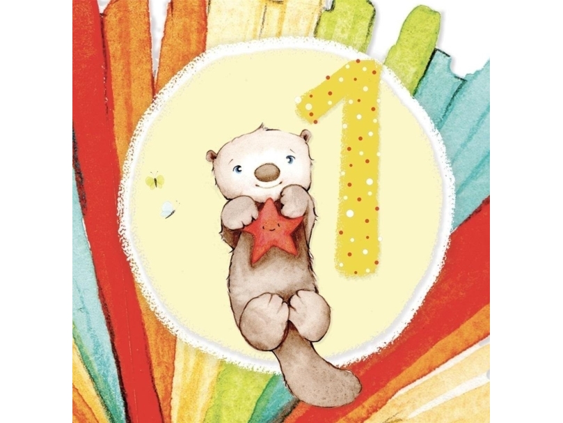 Kortetikett fyrkantig CL4201_PO Birthday 1 year anniversary | Papper & Emballage - Märkning - Namnbrickor | GameStuff